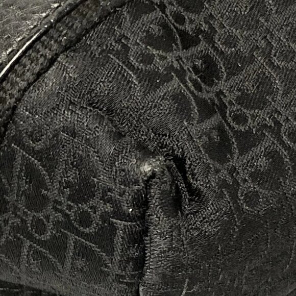 Auth DIOR/ChristianDior Street Chic/Trotter Black Jacquard Leather Tote Bag - Picture 6 of 16